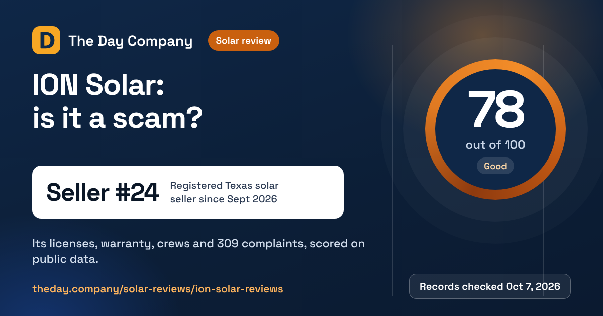 Centerpoint Energy Rates ION Solar Reviews 2026: Is It a Scam? Our 78/100 Verdict